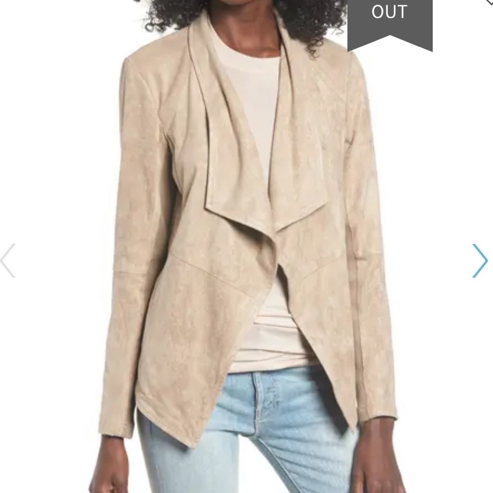 Bb Dakota Faux Suede Drape Jacket - Picture 2 of 16